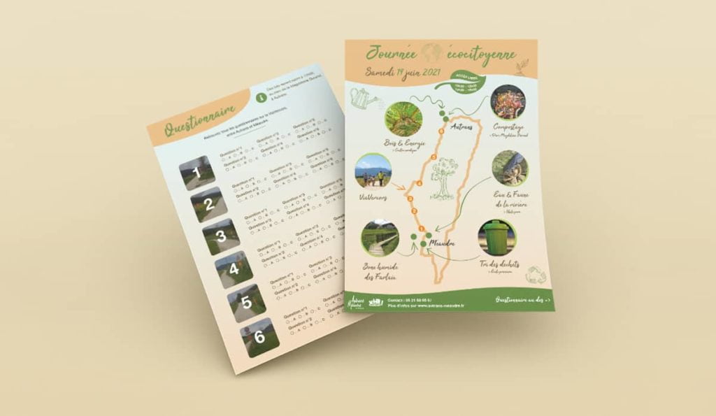 Création graphique du flyer A4 pour la Journée écocitoyenne d'Autrans-Méaudre en Vercors 2021