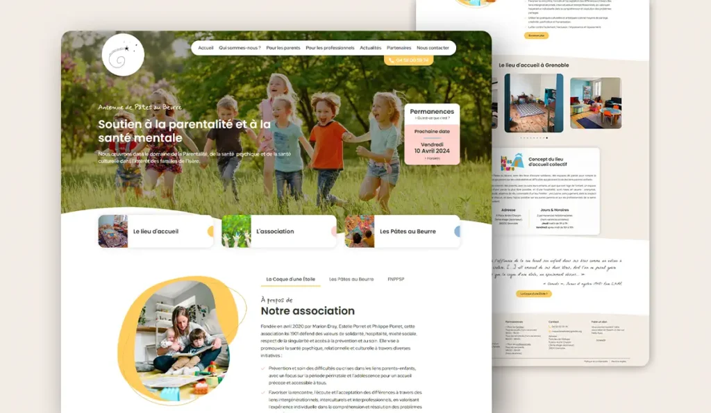 Création de site web pour l'association La Coque d'une Étoile