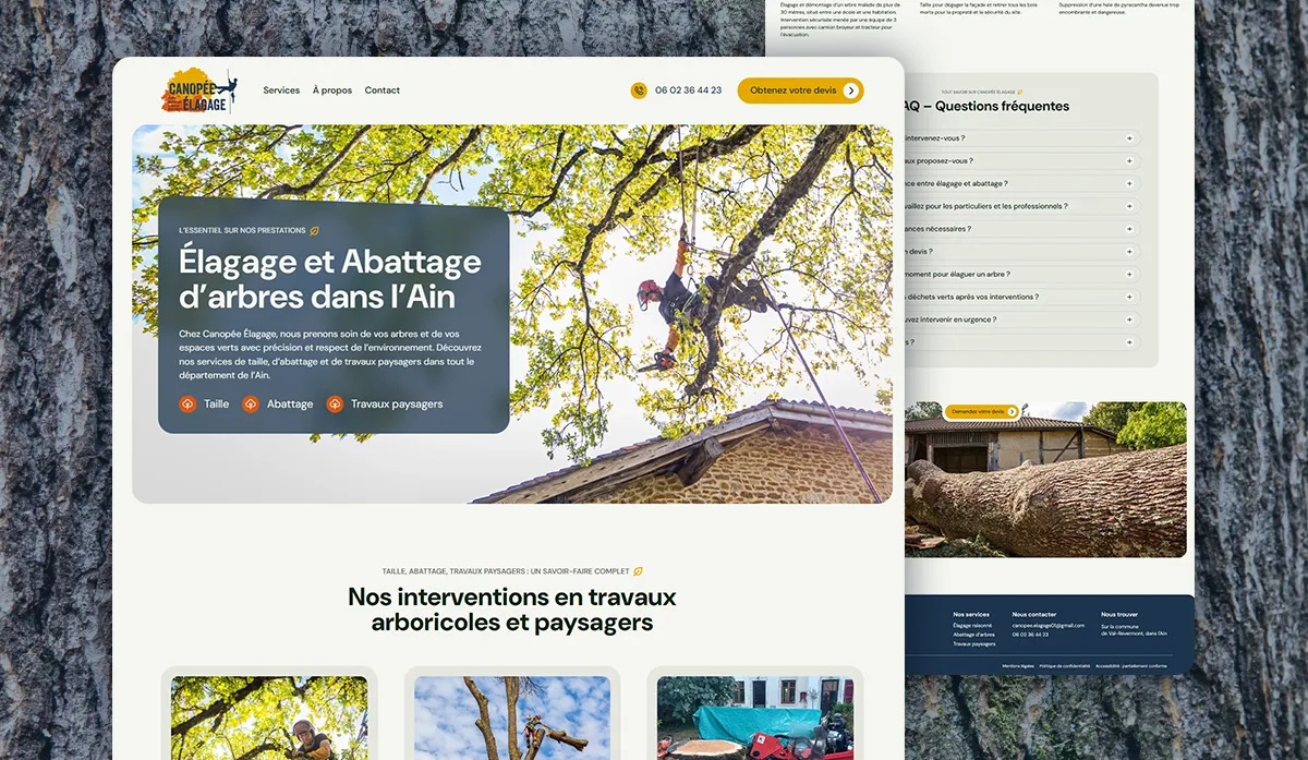 Création du site web Canopée Élagage