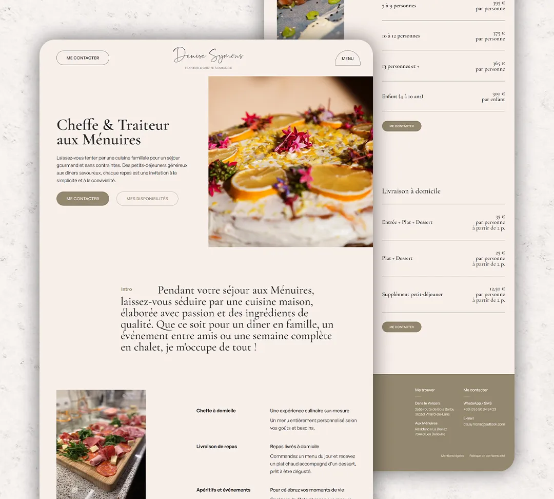Création du site web de Denise Symons