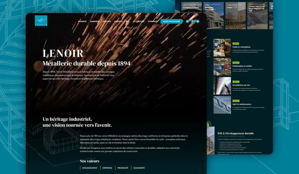 Création du site web Lenoir Metallerie