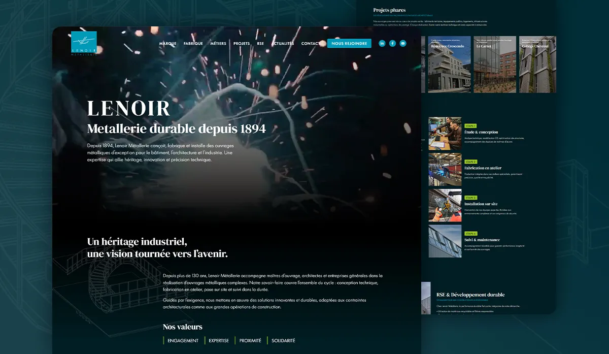 Création du site web Lenoir Metallerie