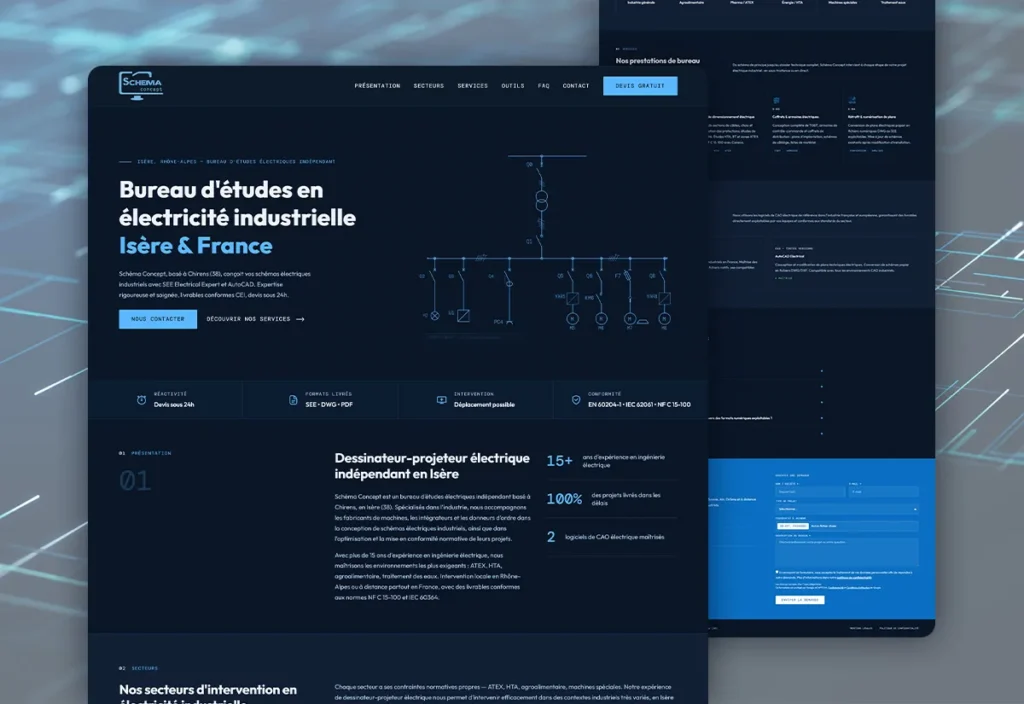 Création du site web Schéma Concept