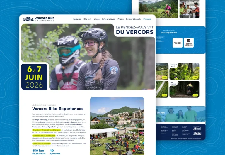 Création du site web Vercors Bike Experiences