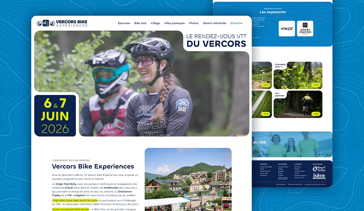 Création du site web Vercors Bike Experiences