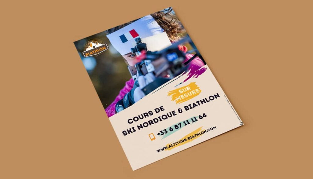 Flyer de cours de ski pour Altitude Biathlon
