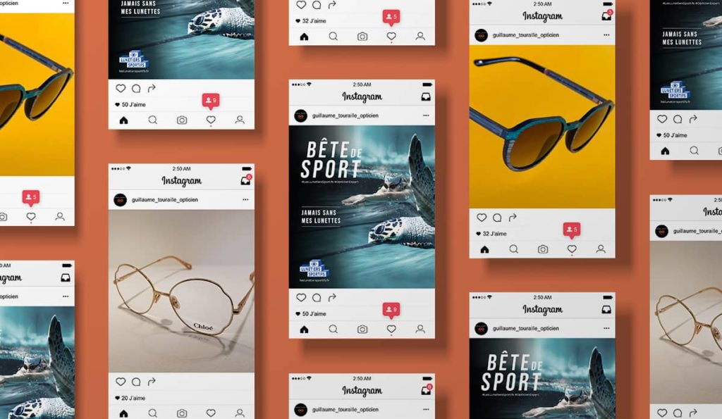 Gestion des réseaux sociaux pour Guillaume Touraille Opticien