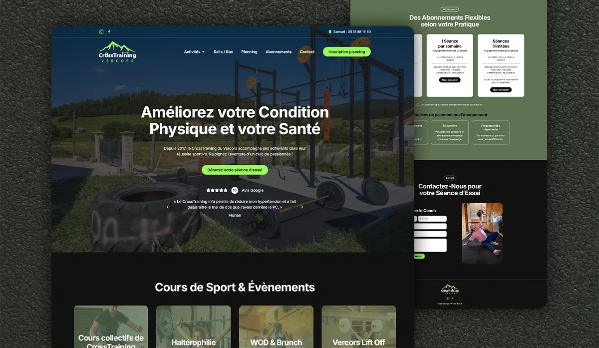 Refonte du site web pour le CrossTraining du Vercors
