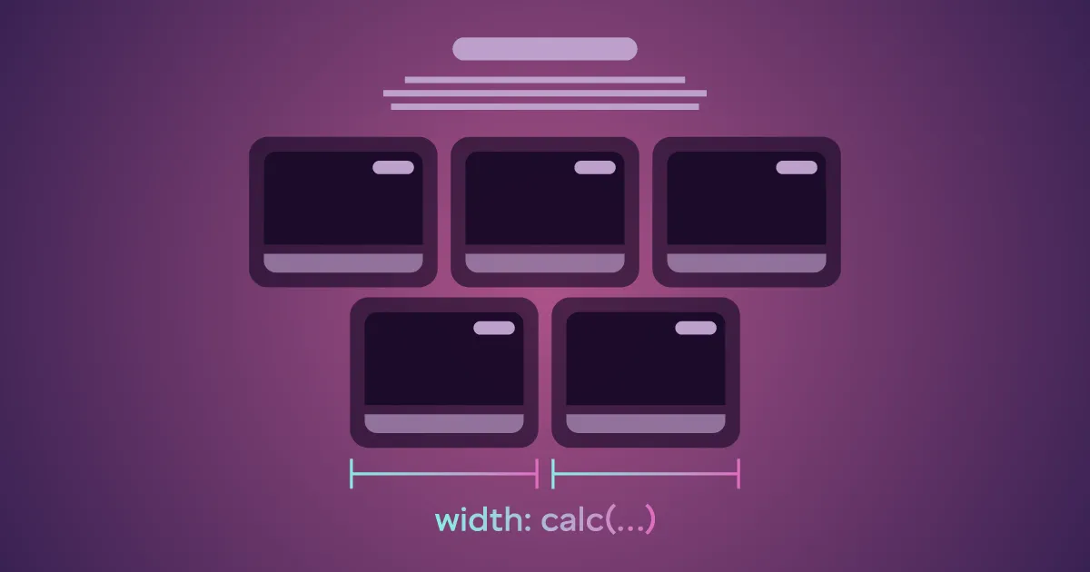 width: calc(...) avec Flebox